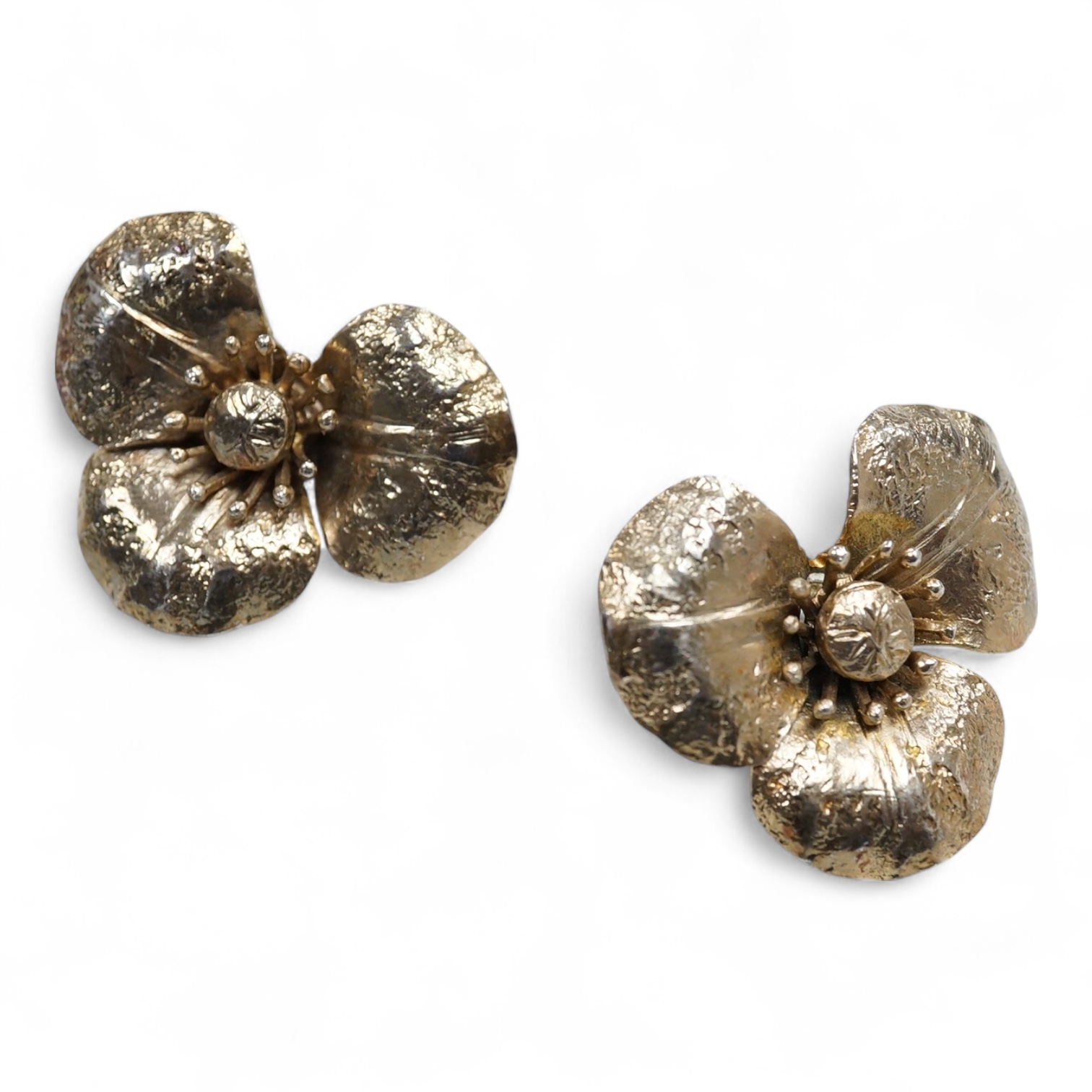 A pair of Yves Saint Laurent Rive Gauche ear clips